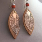Créateur bijou Lyon Boucles oreilles Feuilles "