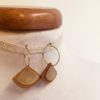 Boucles oreilles créole doré éventail fait main Lyon