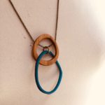 Boucle oreille bois créateur bijou "