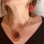 Bijou bois oreille fait main "