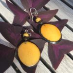 Boucle oreille bois créateur bijou "