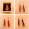 coffret lamelle creoles boucles d'oreilles bleu turquoise bleu petrole rouge rootsabaga