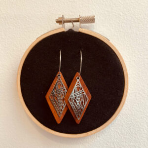 creole argentée losange fou Rootsabaga Bijoux Naturels Lyon