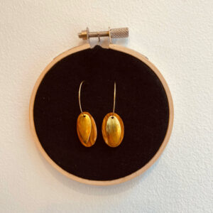 creole dorée bean texturé bijou artisanal fait main a lyon rootsabaga