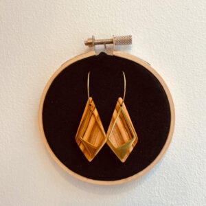 creole dorée losange dissymetrique rootsabaga bijoux naturels lyon