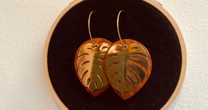 creole dorée monstera bijou artisanaml lyon rootsabaga bijouterie fantaisie